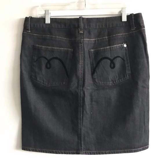Mavi black denim mini skirt - Picture 2 of 3